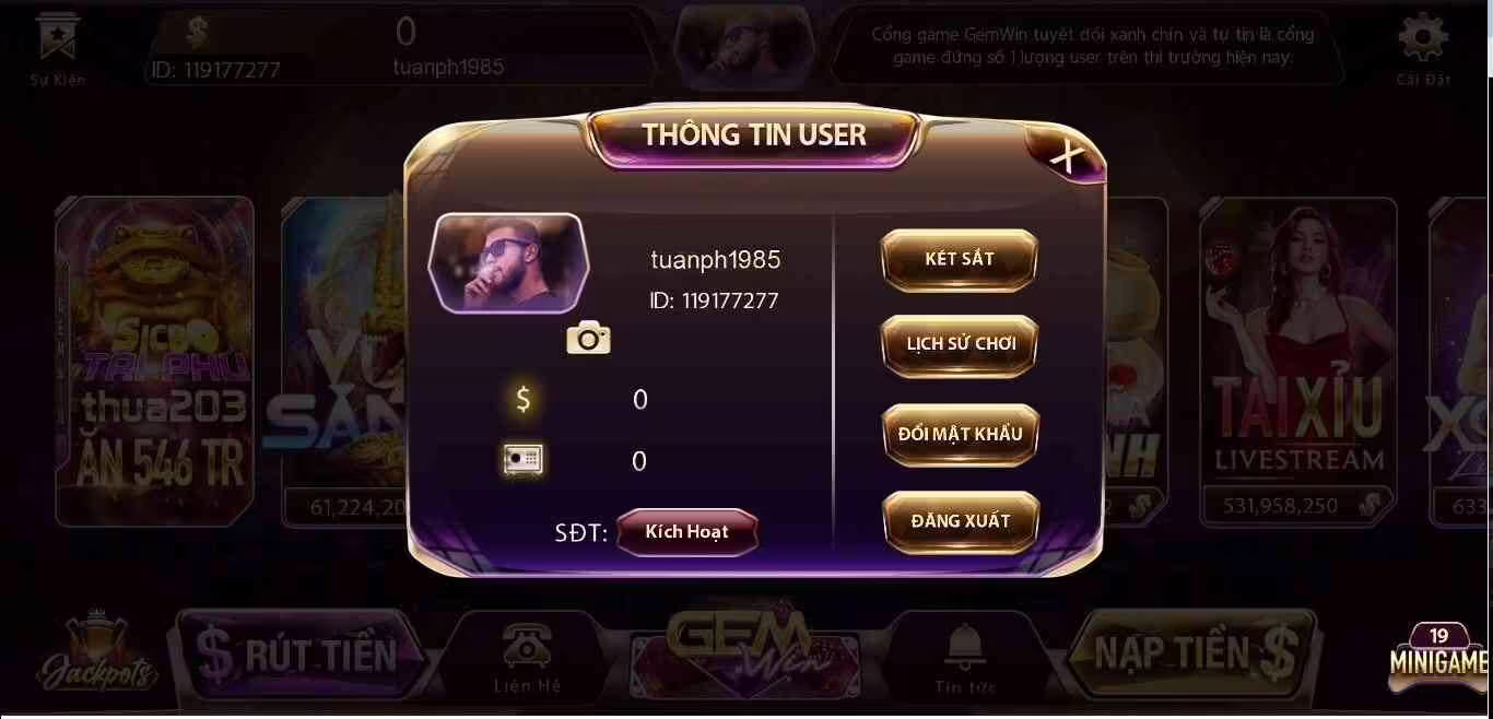 Khi tham gia vào cổng game bài Gemwin, mọi thông tin của người chơi sẽ được bảo mật